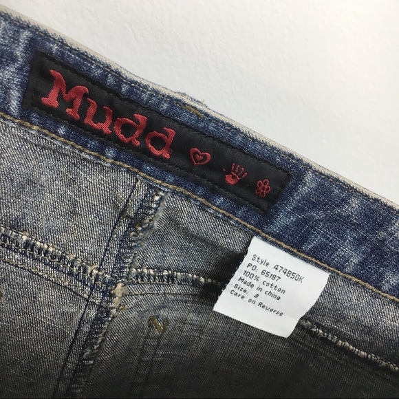 VTG Y2K Vintage Deadstock NWT NEW Mudd Limbo Hip Hugger Denim Jean Shorts Size 3 - Picture 7 of 7